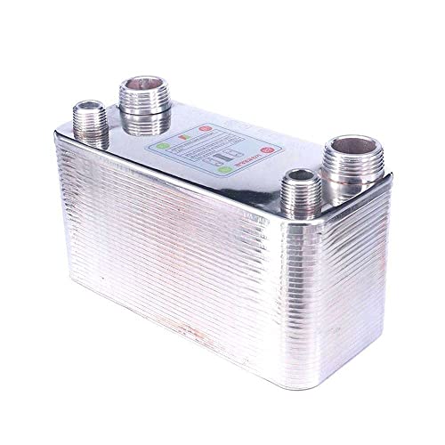 32 Plates SUS 304 Stainless Steel Heat Exchanger Beer Wort Chiller Cooler Homerbrew 1/2