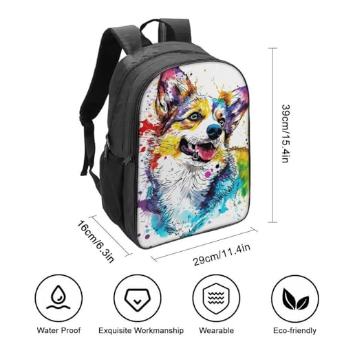 Mochila infantil Corgi contra espalda cargada con tirantes ajustables e impermeable 2