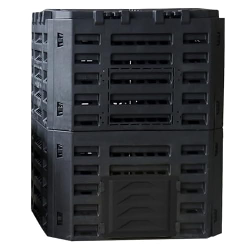 Grande bidone per compostaggio esterno leggero e veloce per terreno ricco di sostanze nutritive, materiale PP ecologico riciclatore per rifiuti da giardino, perfetto per giardinaggio in cortile