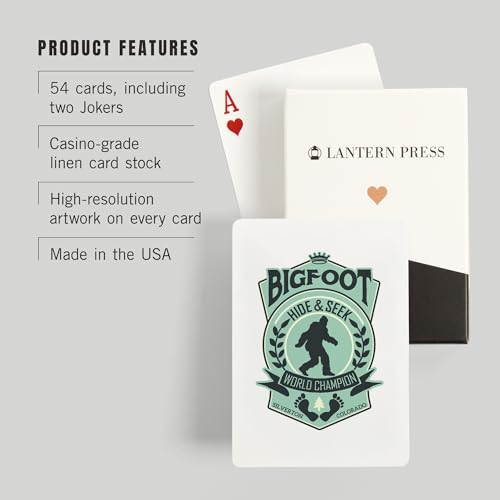 Baraja de cartas Poker size, 52 piezas, Lantern Press miniatura 3