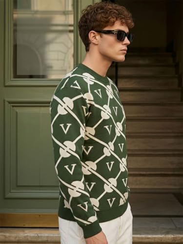 Image of Veirdo Men's Printed Full Sleeve Regular Fit Casual Wear Stylish Round Neck Pattern Trendy Fit T-Shirt (Sizes S to 2XL)