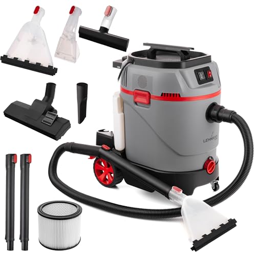 LEHMANN Primewash 2800 Aspirateur Eau et Poussière 3-en-1, Shampouineuse à Eau Chaude 60 °C, Réservoir 35 L, Nettoyeur Injecteur-Extracteur pour Textiles, Sols et...