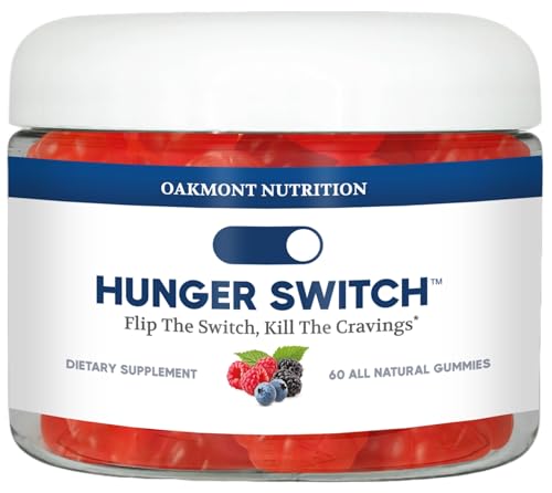 Oakmont Nutrition Hunger Switch Appetite Control Gummies - Weight Management Supplement with DNF-10® to Curb Cravings, Boost Energy, Support Gut Health - 60 Gummies (2 Week Supply)