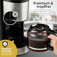 Bomann® Kaffeemaschine mit Filter | für 12-14 Tassen | Filterkaffeemaschine | Edelstahlgehäuse | Nachtropfsicherung | Coffee Machine | Kaffeemaschine Filtermaschine | 800W | KA 6071 CB – Ansicht 4