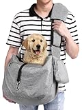 Ownpets Pet Sling Carrier, Fits 15 to 25lbs Extra-Large Dog/Cat Sling Carrier Reversible and Hands-Free Dog Bag with Adjustable Strap and Pocket Shoulder Pad for Outdoor Travel Hiking