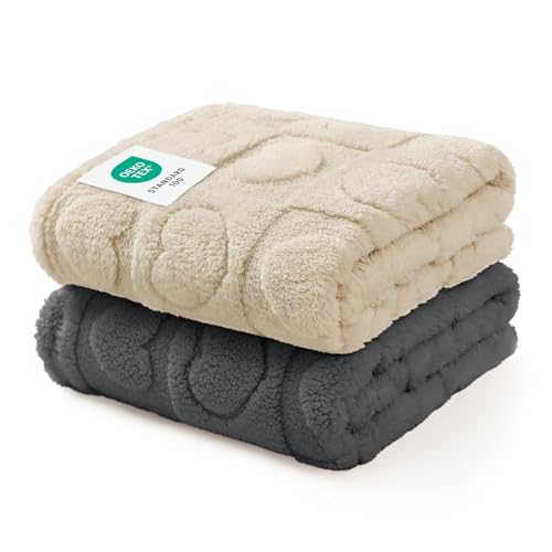 Luciphia 2 Pack Small Dog Blanket, Cozy Fleece Throw for Puppy Cat,41"x31"