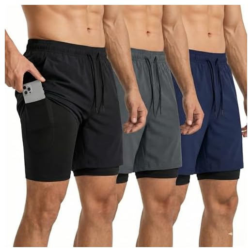 Bermuda Masculina 2 em 1 Shorts Duplo Dry Fit Treino Calção com Bolso Celular Academia Fitness Musculação Chumbo (BR, Alfa, GG, Regular, Regular, PRETO/AZUL/CHUMBO)