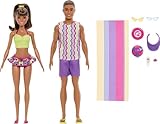 Barbie Style Fashion Dolls Set, Beach Inspired Looks and Accessories, 65th Anniversary Ken Doll