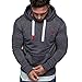 Price comparison product image JUTOO Men's Autumn Winter Jacket Fashion Men Purely Color Long Sleeve Casual Hooded Pullover Sweater Cloak Overcoat Sport Daily Work(C-Dark Gray,XX-Large)