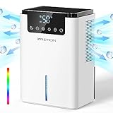 Luftentfeuchter Elektrisch-ZASTION Entfeuchter 2200ml Raumentfeuchter Leise Dehumidifier Mit Funktion Abtauen & Schlafmodus, Luftreinigung und Gegen Feuchtigkeit, Ideal für Schlafzimmer Badezimmer