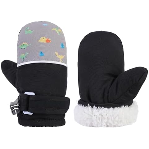 QKURT Kids Winter Dinosaur Gloves Cover