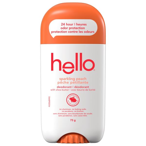 hello Peach Sparkle Déodorant sans aluminium 73g avec karité