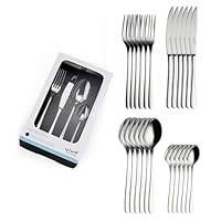 vivo - Villeroy & Boch Group - New Fresh Basic Cutlery Set 24 Pieces for 6 People, Dishwasher Safe, Rustproof, Knife, Fork, Spoon, Luxury Cutlery Set, Dinner, 18/10 Stainless Steel