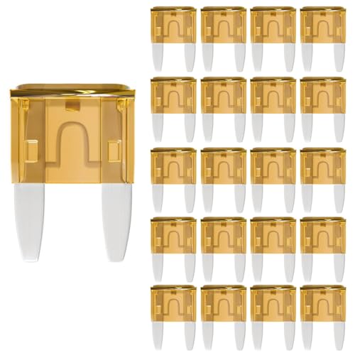 Gebildet 5A Mini Fuse 5 AMP ATM APM Blade Car Fuses 5Amp Automotive Fusibles for RV Auto Motorcycle Truck (Pack of 20Pcs)