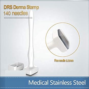 ديرما رولر ستامب 140 ميكرونيدل علاج للعناية بالبشرة ومكافحة الشيخوخة والندبات والتجاعيد ديرما رولر من الفولاذ المقاوم للصدأ ميكرونيدل 0 50 مم amazon ae الجمال
