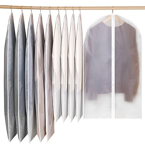 Fundas de Ropa 10 Piezas Bolsas de Ropa con Cremallera Bolsa de Traje Transparente Bolsa de Ropa A Prueba de Polvo para Vestidos Abrigos...