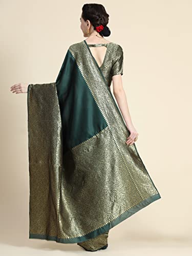 Image of Avantika Fashion Women's Classy Kanjivaram Soft Lichi Silk Banarasi Saree With Blouse Piece