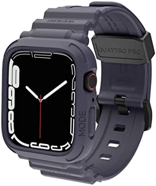Compatible with Apple Watch Band 45mm 44mm Bumper Case, Elkson Quattro Pro  Rugged Men Bands for Apple Watch SE and iWatch Series 7 6 5 4 Cover, Sport  Military Protective Cases Men