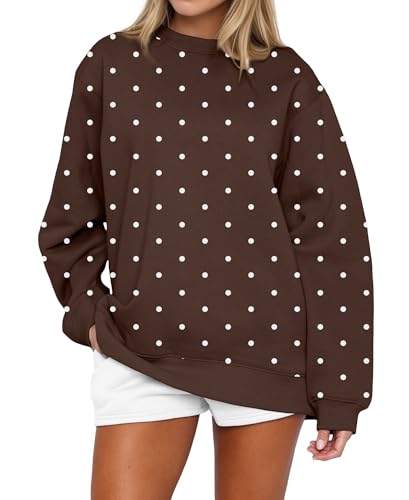 KIGRAD Women Y2k Oversized Fleece Cute Polka Dot...