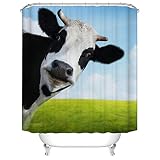 Fangkun - Cortina de ducha impermeable, ganchos de ducha incluidos.