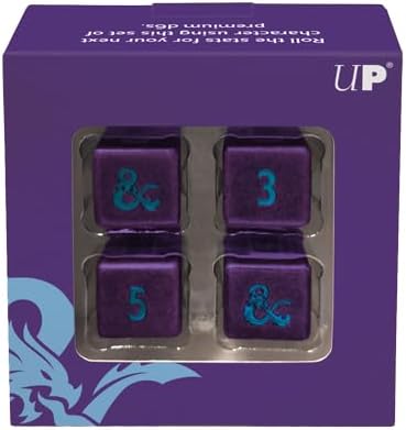 Ultra PRO - 4 D6 Underdark Dice Set for Phandelver and Below: The Shattered Obelisk for Dungeons & Dragons, 6 Sided Dice for DND RPG MTG Games, 6 Sided Game Dice for Table Games