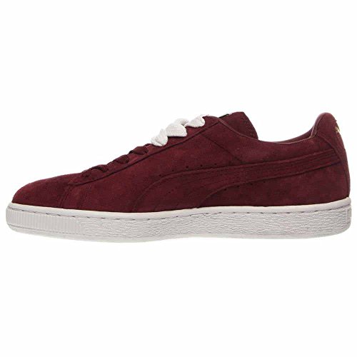 PUMA Men's Suede Classic + Sneaker, Zinfandel/White, 10 M US