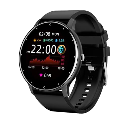 Neksong Gesundpur - VitalPulse Watch Smartwatch Herren Damen Fitnessuhr mit Herzfrequenz Schlafmonitor Schrittzähler Sportuhr Uhren (Schwarz)