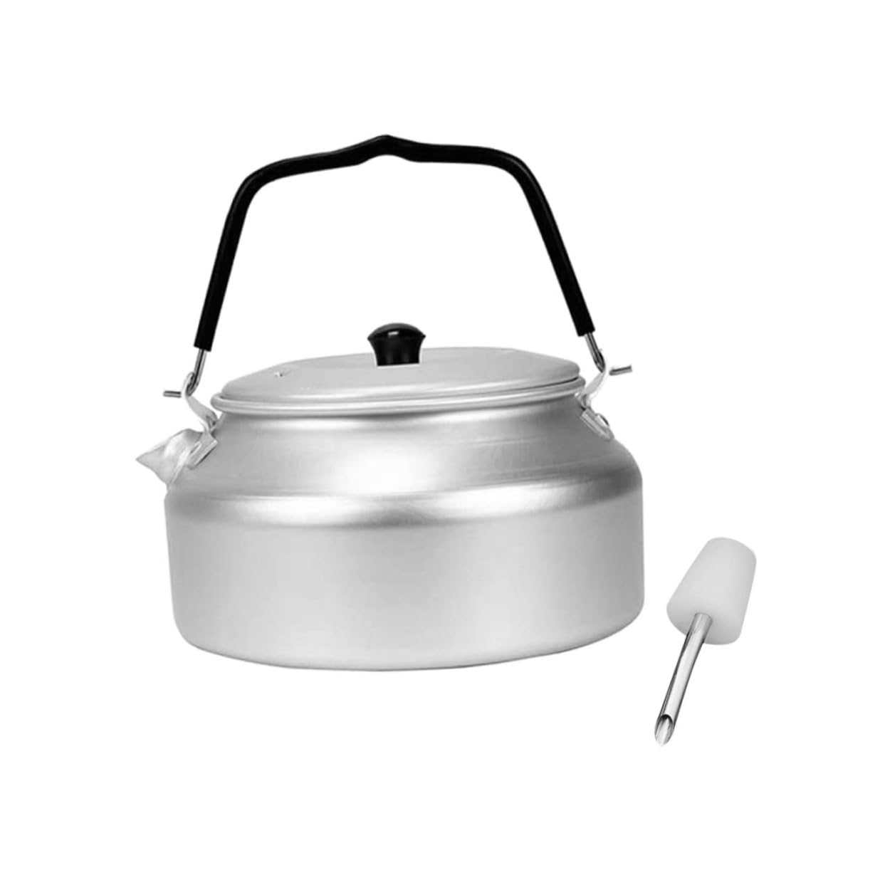 BESTYASH Outdoor Whistling Kettle Stainless Steel Camping Teapot Portable Stovetop Kettle for Hiking Picnics and Outdoor Cooking Multi-function Picnic Excellent Heat Insulation