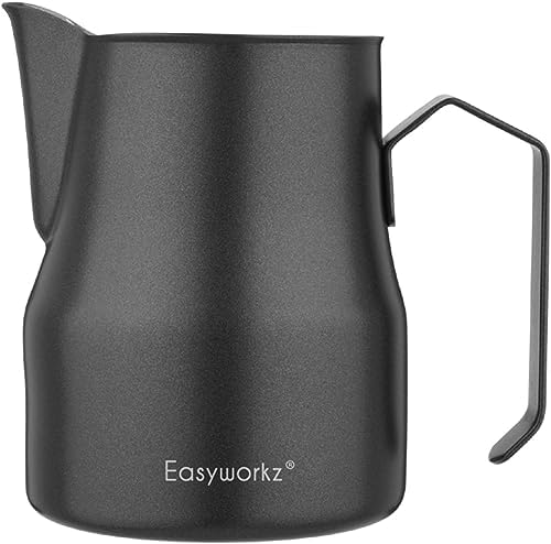 Easyworkz Kawa Dzbanki Do Spieniania Mleka 350ml Stal Nierdzewna,Czarny