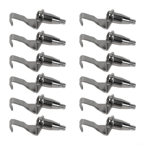 Eawfgtuw Ganchos ajustables para colgar cuadros para sistema de colgar galería, juego de 12 ganchos de aleación de plata, accesorios de exhibición de museos y accesorios para colgar arte
