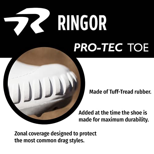 Ringor - Women's Flite Turf Pitching Softball Shoe (9.0 - White/Silver) #TOP5