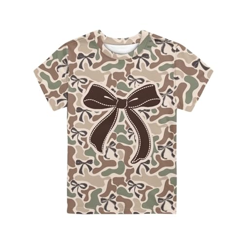 Image of Renewold Kids Novelty T-Shirt for Girls Boys Short Sleeve Crewneck Summer Tee Soft Breathable Graphic Shirt for Age 2-16