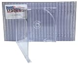 USDISC CD Jewel Cases Standard 10.4mm, Single 1 Disc, Clear, Pack of 1000