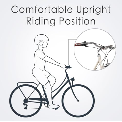 AVASTA Hybrid Bike for Adult Women Female Lightweight Step Through 26 inch Hi-Ten Steel Frame City Commuter Comfort Lady Bicycle, 6-Speed, Multiple Colors - Image 6