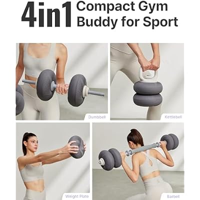 YOTTOY Weights Dumbbells Set,Free Weight Set with Connector, 4 in1 Dumbbells Set Used as Barbell, Kettlebells, Push up Stand, Weight Plate, Fitness Exercises for Home Gym