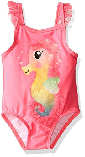 Candlesticks Girls' Pink Seahorse One Piece Swimsuit
