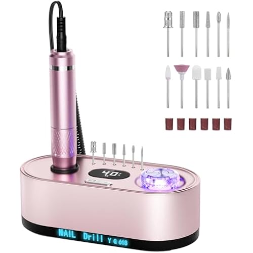 JOSGLOI 40000RPM Professional Nail Drill E-File for Gel Polish Removal