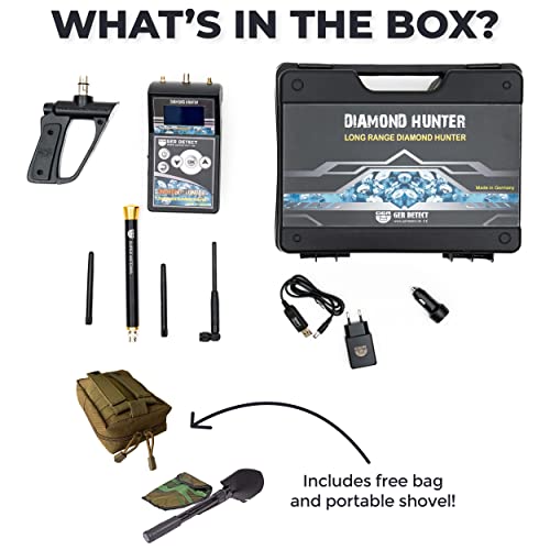 Ger Detect Diamond Hunter Ground Penetrating Radar, Professional Metal Detector, Highly Precise Diamond & Gemstone Locator, Long Range Detection, Latest Technology #TOP1