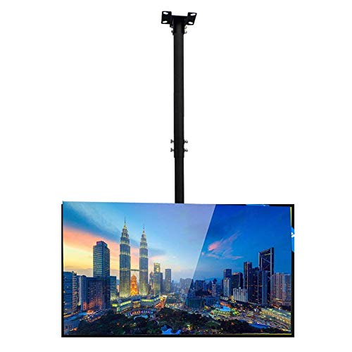 TV-Halterung, TV-Deckenhalterung, höhenverstellbare Hochleistungs-TV-Deckenhalterung für LCD-LED-OLED-Plasmafernseher mit Flachbildschirm für
