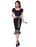 80% Polyester, 20% Elasthan Belsira - Jersey-Kleid mit Puffärmeln - schwarz/weiß - XL