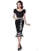 Produktbild Belsira - Jersey-Kleid mit Puffärmeln - schwarz/weiß - L