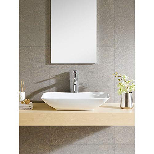 Modern Vitreous Rectangle Vessel Bathroom Sink #TOP4
