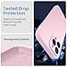FireNova Designed for iPhone 15 Pro Case, Silicone Upgraded [Camera Protection] Phone Case with [2 Screen Protectors], Soft Anti-Scratch Microfiber Lining Inside, 6.1 inch, Chalk Pink