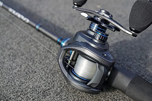 Cadence CB8 Baitcasting Reels, 6.7oz Ultra Lightweight Casting Reels,20 LB Carbon Fiber Drag Baitcasters,Super Smooth 9+1 BB,Stronger Aluminum Body Durable Baitcast Fishing Reel Low Profile High Value - Thumbnail 7