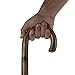 PCP Solid Oak Wood Cane, Round Handle, Crook Style, Walking Aid with Slip Resistant Rubber Grips, Large Grip