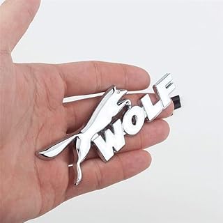 WOLF Metal Trunk Emblem Sticker Car Trunk Body Decoration 1 Piece (Viney)