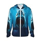 Protection solaire : ce sweat à capuche 100 % polyester pour femme et homme, avec un tissu léger et respirant. Cette veste pour homme et femme assure un toucher doux, une protection contre le vent, une protection solaire et est super facile à ranger