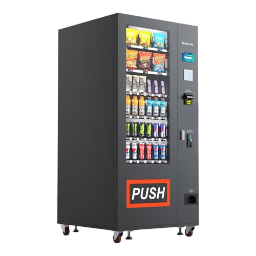 Image of 36 Slot Combo Vending Machine for Business, Refrigerated Commercial Vending Machine for Sale with Bill and Coin Acceptor, Snack and Drink Combo for Office, Card Reader Ready