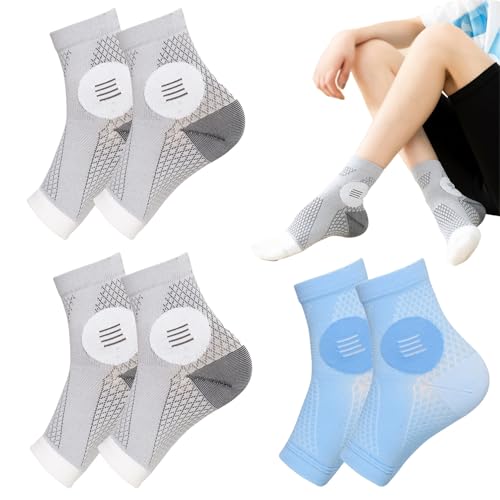 Image of Upgraded Neuropathy Socks 3 Pairs for Women Men,Soothe Relief Ankle Compression Sock 15-20 mmHg