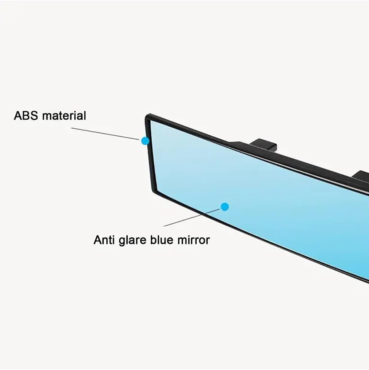 Interior Rearview Mirror Anti-Glare Front And Rear View Mirror Clip-On Adjustable Wide Angles Rear View Mirrors Car Rearview Mirror